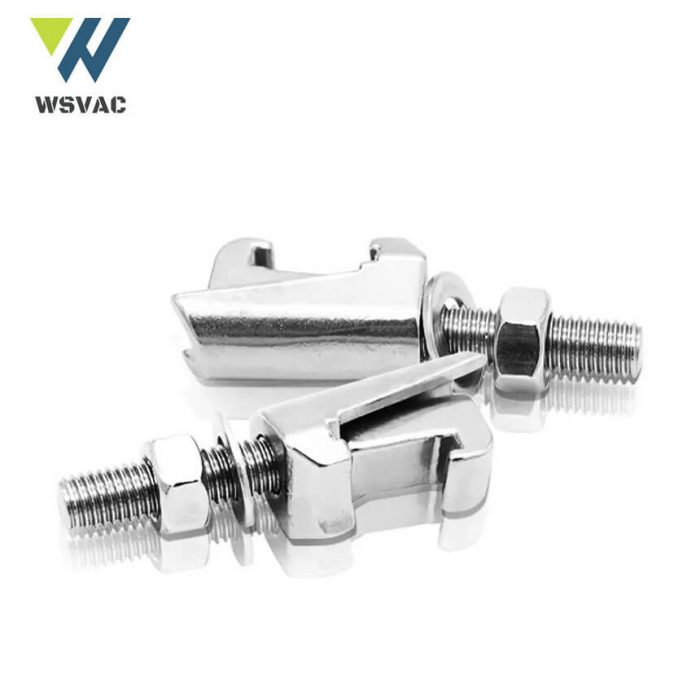 Stainless steel vacuum ISO double claw clamp